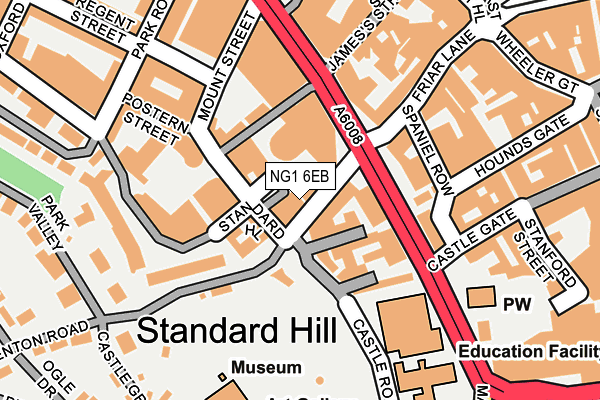 NG1 6EB map - OS OpenMap – Local (Ordnance Survey) NG1 6EB map - OS OpenMap – Local (Ordnance Survey)