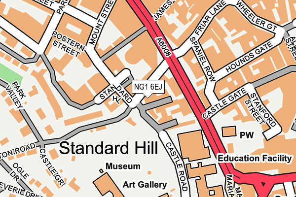 NG1 6EJ map - OS OpenMap – Local (Ordnance Survey) NG1 6EJ map - OS OpenMap – Local (Ordnance Survey)