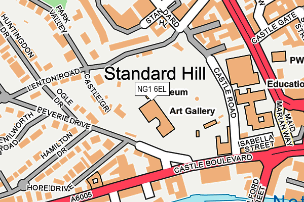 NG1 6EL map - OS OpenMap – Local (Ordnance Survey) NG1 6EL map - OS OpenMap – Local (Ordnance Survey)