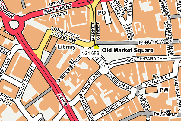 NG1 6FB map - OS OpenMap – Local (Ordnance Survey) NG1 6FB map - OS OpenMap – Local (Ordnance Survey)