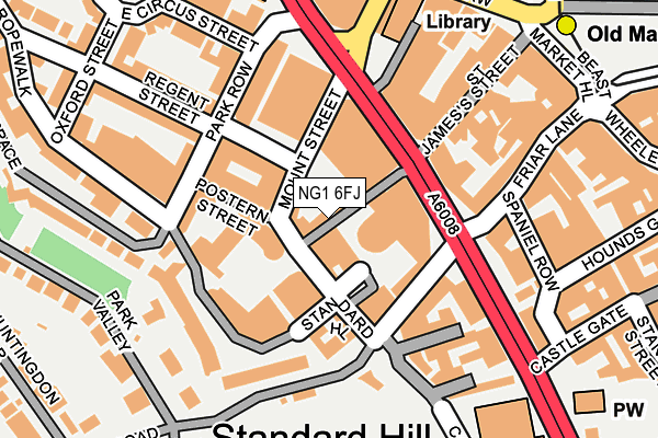 NG1 6FJ map - OS OpenMap – Local (Ordnance Survey) NG1 6FJ map - OS OpenMap – Local (Ordnance Survey)