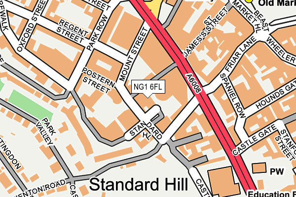 NG1 6FL map - OS OpenMap – Local (Ordnance Survey) NG1 6FL map - OS OpenMap – Local (Ordnance Survey)