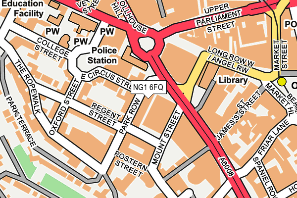 NG1 6FQ map - OS OpenMap – Local (Ordnance Survey) NG1 6FQ map - OS OpenMap – Local (Ordnance Survey)