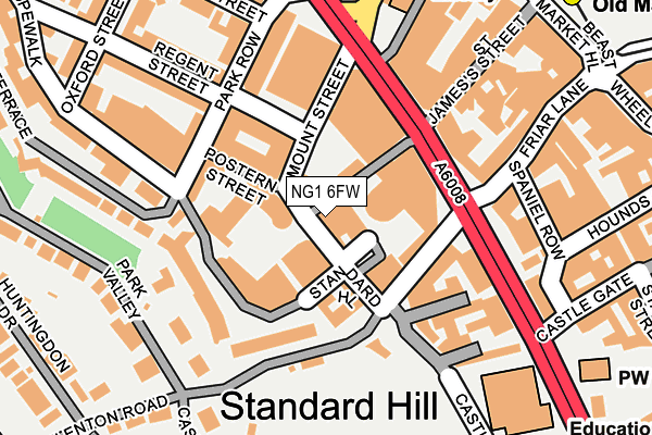 NG1 6FW map - OS OpenMap – Local (Ordnance Survey) NG1 6FW map - OS OpenMap – Local (Ordnance Survey)