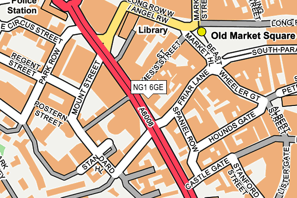 NG1 6GE map - OS OpenMap – Local (Ordnance Survey) NG1 6GE map - OS OpenMap – Local (Ordnance Survey)