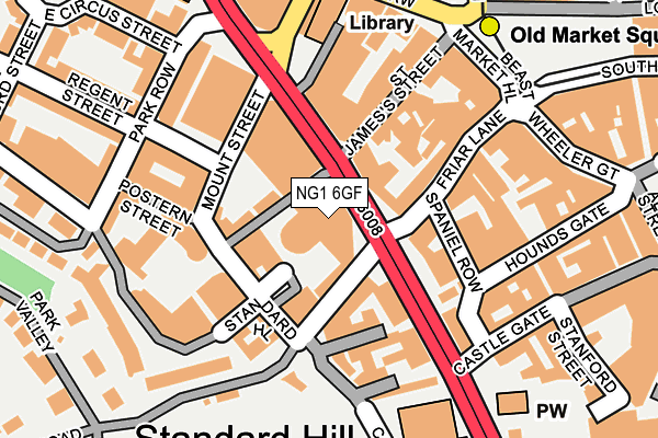 NG1 6GF map - OS OpenMap – Local (Ordnance Survey) NG1 6GF map - OS OpenMap – Local (Ordnance Survey)