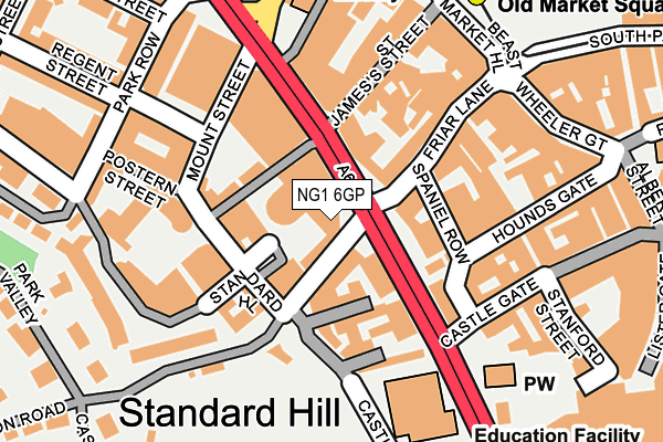 NG1 6GP map - OS OpenMap – Local (Ordnance Survey) NG1 6GP map - OS OpenMap – Local (Ordnance Survey)