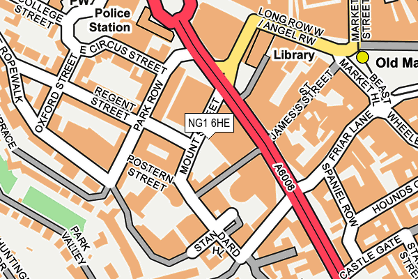 NG1 6HE map - OS OpenMap – Local (Ordnance Survey) NG1 6HE map - OS OpenMap – Local (Ordnance Survey)
