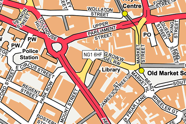 NG1 6HF map - OS OpenMap – Local (Ordnance Survey) NG1 6HF map - OS OpenMap – Local (Ordnance Survey)