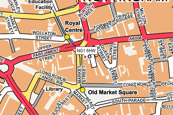 NG1 6HW map - OS OpenMap – Local (Ordnance Survey) NG1 6HW map - OS OpenMap – Local (Ordnance Survey)