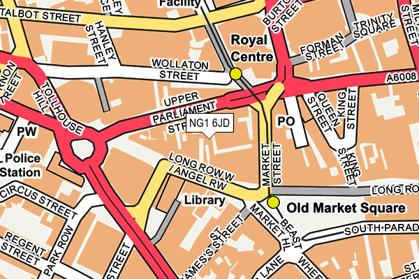 NG1 6JD map - OS OpenMap – Local (Ordnance Survey) NG1 6JD map - OS OpenMap – Local (Ordnance Survey)