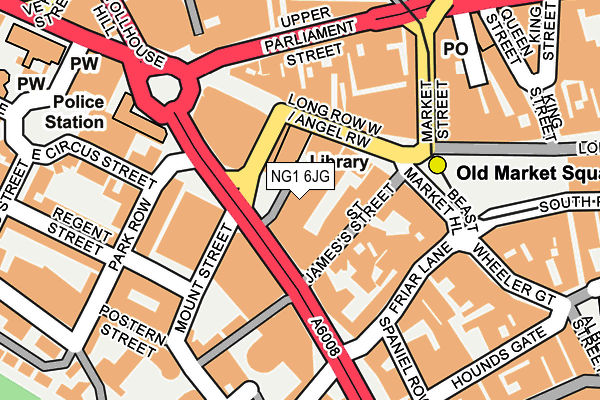 NG1 6JG map - OS OpenMap – Local (Ordnance Survey) NG1 6JG map - OS OpenMap – Local (Ordnance Survey)