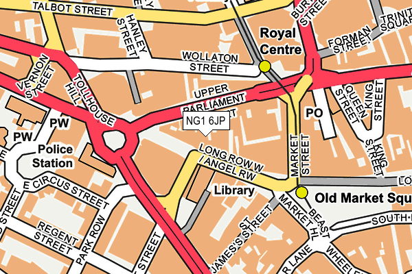 NG1 6JP map - OS OpenMap – Local (Ordnance Survey) NG1 6JP map - OS OpenMap – Local (Ordnance Survey)