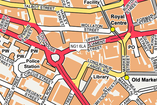 NG1 6LA map - OS OpenMap – Local (Ordnance Survey) NG1 6LA map - OS OpenMap – Local (Ordnance Survey)