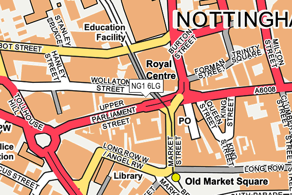 NG1 6LG map - OS OpenMap – Local (Ordnance Survey) NG1 6LG map - OS OpenMap – Local (Ordnance Survey)