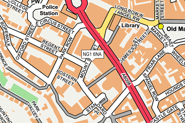 NG1 6NA map - OS OpenMap – Local (Ordnance Survey) NG1 6NA map - OS OpenMap – Local (Ordnance Survey)