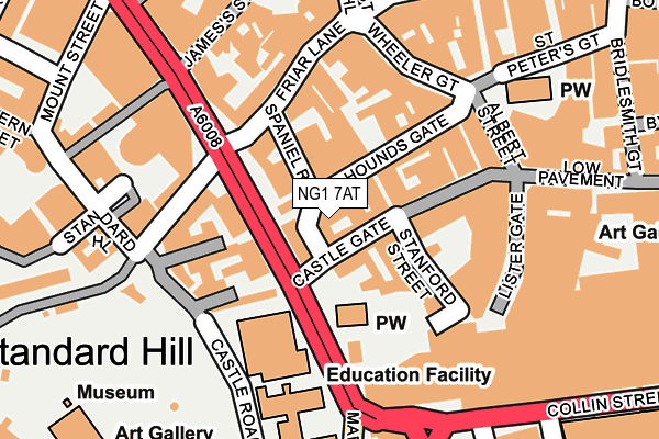 NG1 7AT map - OS OpenMap – Local (Ordnance Survey) NG1 7AT map - OS OpenMap – Local (Ordnance Survey)