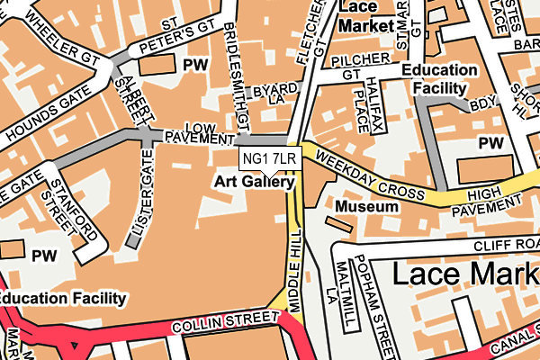 NG1 7LR map - OS OpenMap – Local (Ordnance Survey) NG1 7LR map - OS OpenMap – Local (Ordnance Survey)