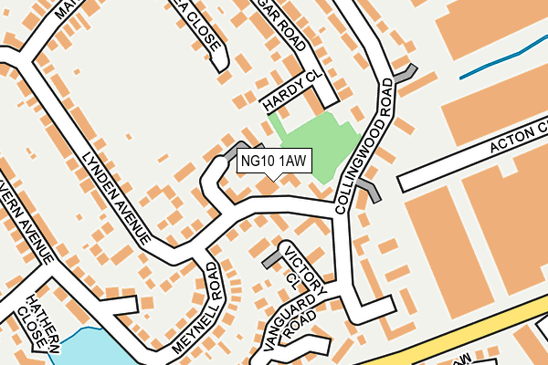 NG10 1AW map - OS OpenMap – Local (Ordnance Survey) NG10 1AW map - OS OpenMap – Local (Ordnance Survey)