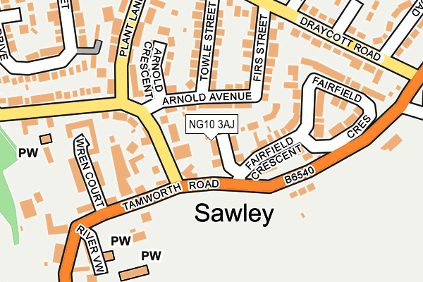 NG10 3AJ map - OS OpenMap – Local (Ordnance Survey) NG10 3AJ map - OS OpenMap – Local (Ordnance Survey)