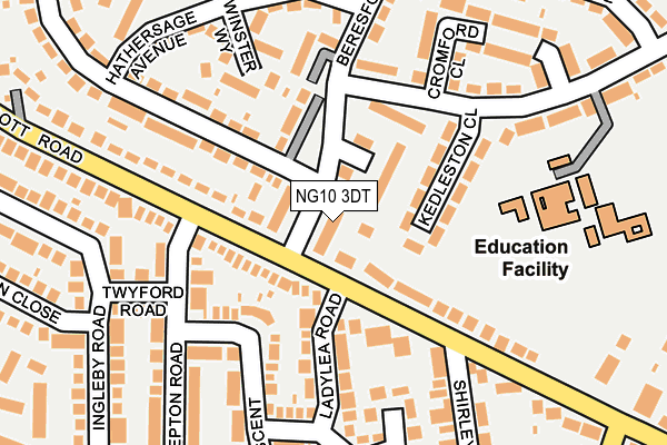 NG10 3DT map - OS OpenMap – Local (Ordnance Survey) NG10 3DT map - OS OpenMap – Local (Ordnance Survey)