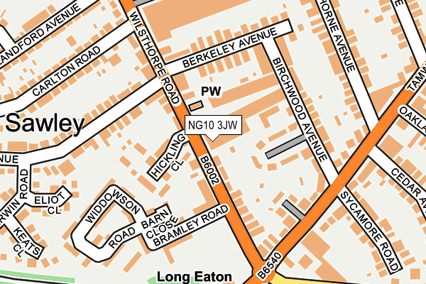 NG10 3JW map - OS OpenMap – Local (Ordnance Survey) NG10 3JW map - OS OpenMap – Local (Ordnance Survey)