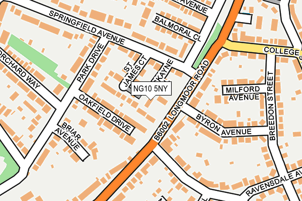 NG10 5NY map - OS OpenMap – Local (Ordnance Survey) NG10 5NY map - OS OpenMap – Local (Ordnance Survey)
