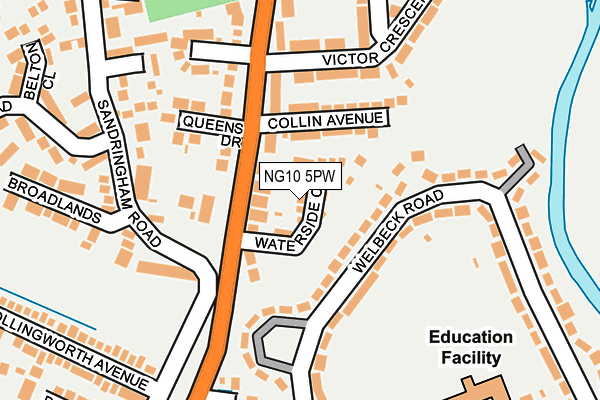 NG10 5PW map - OS OpenMap – Local (Ordnance Survey) NG10 5PW map - OS OpenMap – Local (Ordnance Survey)