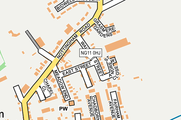 NG11 0HJ map - OS OpenMap – Local (Ordnance Survey)