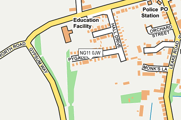 NG11 0JW map - OS OpenMap – Local (Ordnance Survey) NG11 0JW map - OS OpenMap – Local (Ordnance Survey)