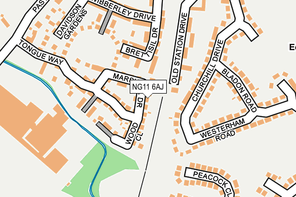 NG11 6AJ map - OS OpenMap – Local (Ordnance Survey) NG11 6AJ map - OS OpenMap – Local (Ordnance Survey)