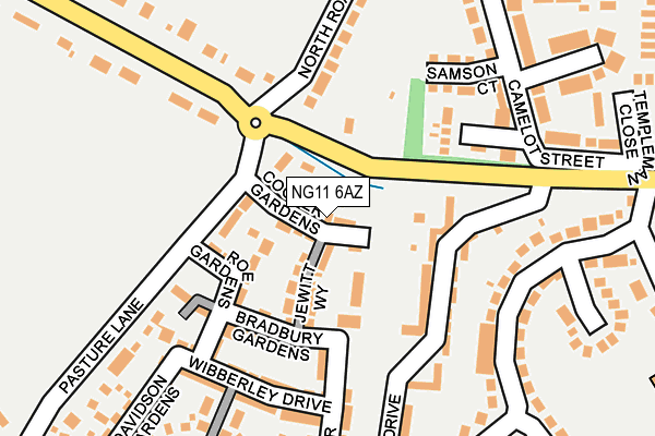 NG11 6AZ map - OS OpenMap – Local (Ordnance Survey) NG11 6AZ map - OS OpenMap – Local (Ordnance Survey)