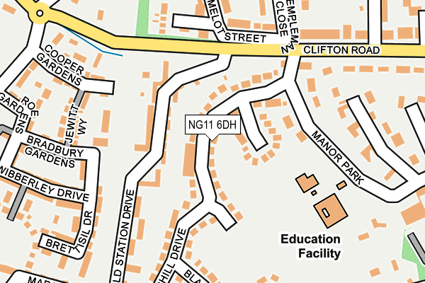 NG11 6DH map - OS OpenMap – Local (Ordnance Survey) NG11 6DH map - OS OpenMap – Local (Ordnance Survey)