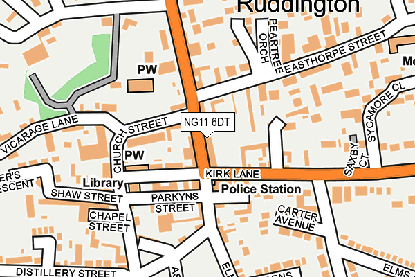 NG11 6DT map - OS OpenMap – Local (Ordnance Survey) NG11 6DT map - OS OpenMap – Local (Ordnance Survey)