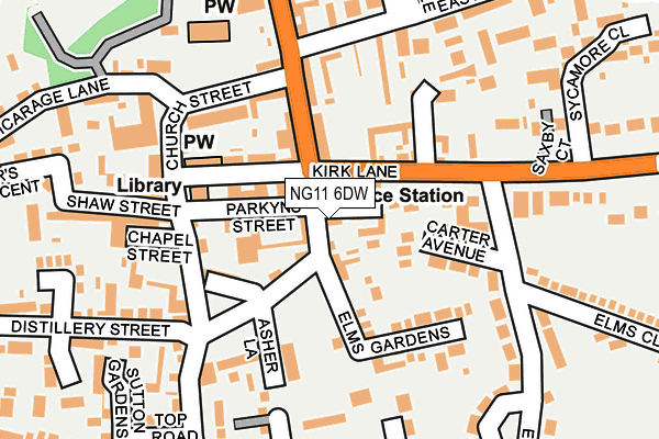 NG11 6DW map - OS OpenMap – Local (Ordnance Survey) NG11 6DW map - OS OpenMap – Local (Ordnance Survey)