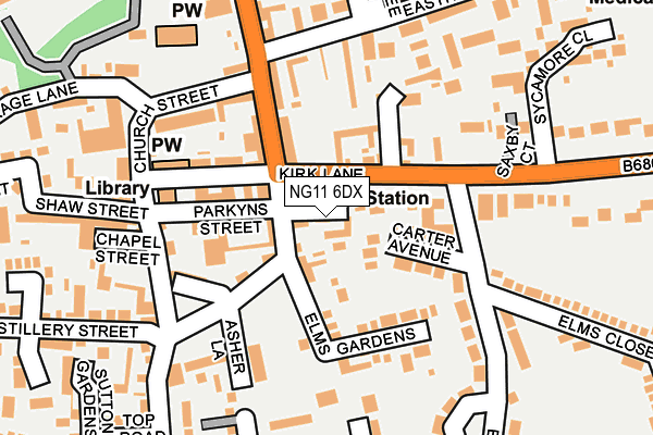 NG11 6DX map - OS OpenMap – Local (Ordnance Survey) NG11 6DX map - OS OpenMap – Local (Ordnance Survey)