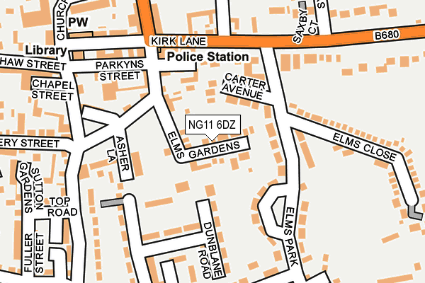 NG11 6DZ map - OS OpenMap – Local (Ordnance Survey) NG11 6DZ map - OS OpenMap – Local (Ordnance Survey)