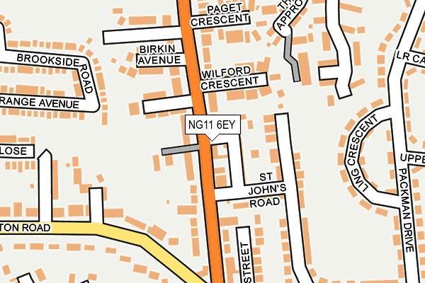 NG11 6EY map - OS OpenMap – Local (Ordnance Survey) NG11 6EY map - OS OpenMap – Local (Ordnance Survey)