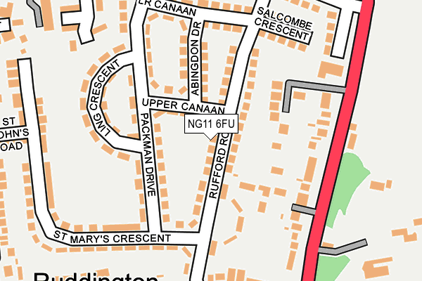 NG11 6FU map - OS OpenMap – Local (Ordnance Survey) NG11 6FU map - OS OpenMap – Local (Ordnance Survey)