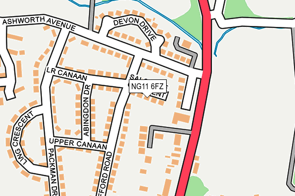 NG11 6FZ map - OS OpenMap – Local (Ordnance Survey) NG11 6FZ map - OS OpenMap – Local (Ordnance Survey)