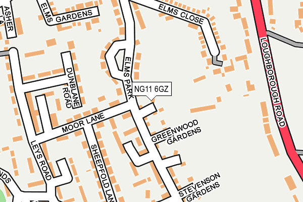 NG11 6GZ map - OS OpenMap – Local (Ordnance Survey) NG11 6GZ map - OS OpenMap – Local (Ordnance Survey)