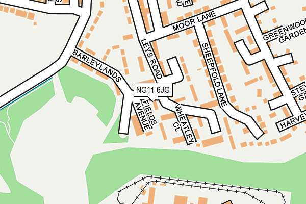 NG11 6JG map - OS OpenMap – Local (Ordnance Survey) NG11 6JG map - OS OpenMap – Local (Ordnance Survey)