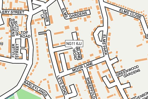 NG11 6JJ map - OS OpenMap – Local (Ordnance Survey) NG11 6JJ map - OS OpenMap – Local (Ordnance Survey)