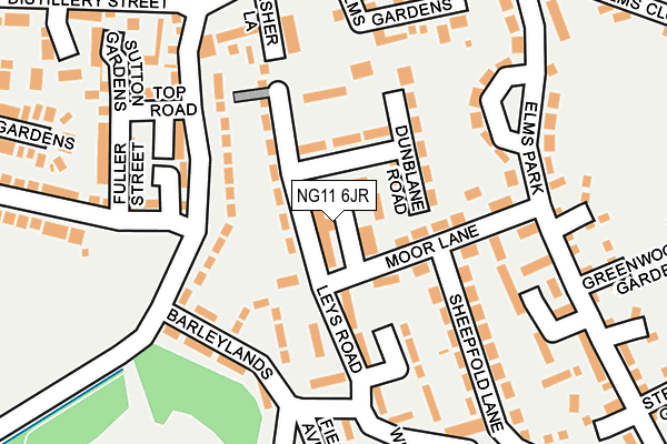 NG11 6JR map - OS OpenMap – Local (Ordnance Survey) NG11 6JR map - OS OpenMap – Local (Ordnance Survey)