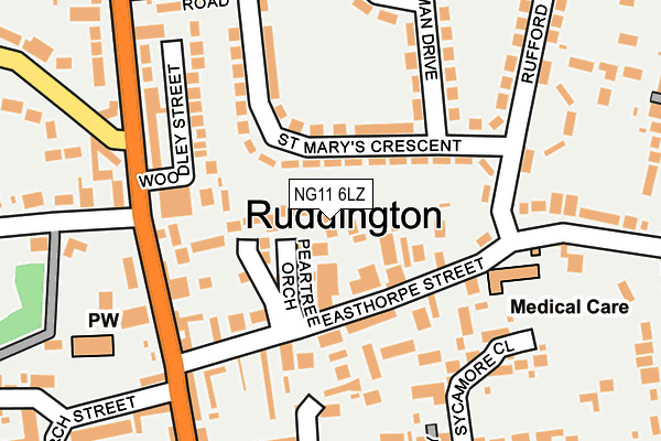 NG11 6LZ map - OS OpenMap – Local (Ordnance Survey) NG11 6LZ map - OS OpenMap – Local (Ordnance Survey)