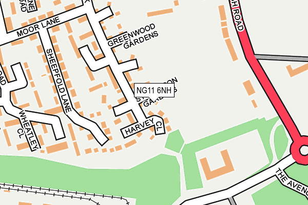 NG11 6NH map - OS OpenMap – Local (Ordnance Survey) NG11 6NH map - OS OpenMap – Local (Ordnance Survey)