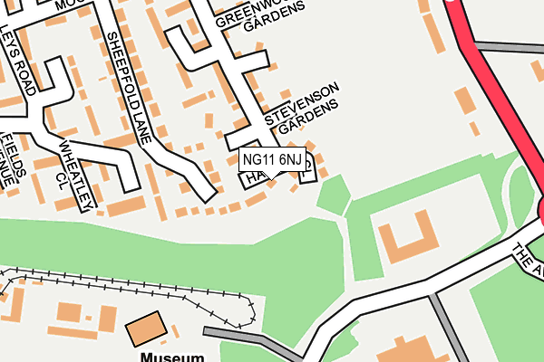 NG11 6NJ map - OS OpenMap – Local (Ordnance Survey) NG11 6NJ map - OS OpenMap – Local (Ordnance Survey)