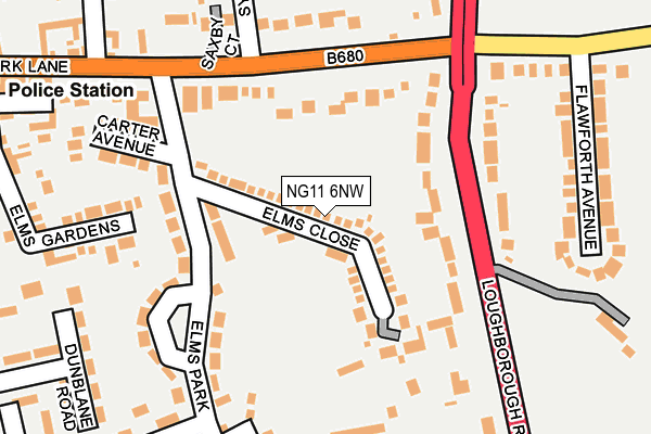NG11 6NW map - OS OpenMap – Local (Ordnance Survey) NG11 6NW map - OS OpenMap – Local (Ordnance Survey)