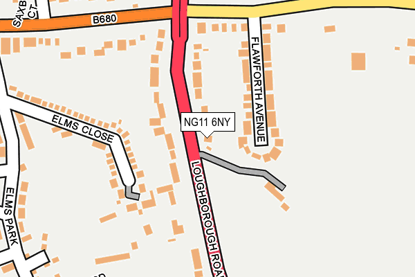 NG11 6NY map - OS OpenMap – Local (Ordnance Survey) NG11 6NY map - OS OpenMap – Local (Ordnance Survey)