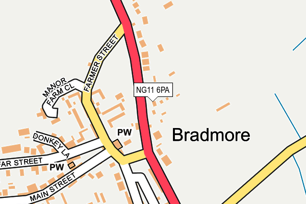 NG11 6PA map - OS OpenMap – Local (Ordnance Survey) NG11 6PA map - OS OpenMap – Local (Ordnance Survey)